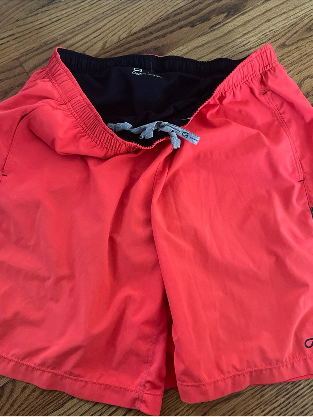 GAP Men’s Bright Coral Swim Trunks with Drawstring